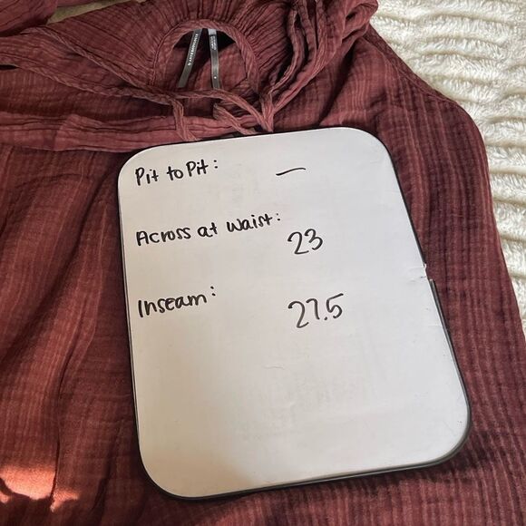 NWT Anthropologie Tie Front Cover Up Jumpsuit in Brown - Picture 8 of 8